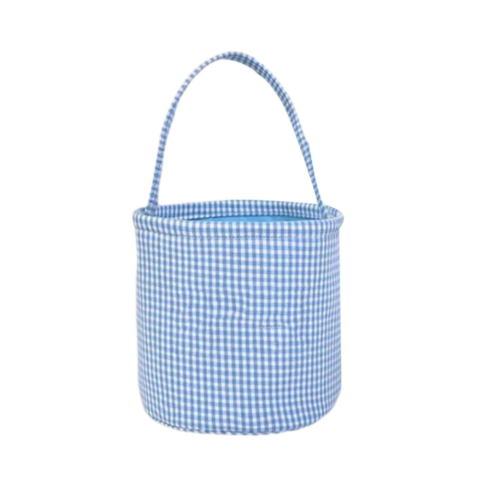 thumbnail image 2 of Cesta Para Conejitos Cesta Para Recién Nacidos O Cesta De Pascua Con Conejitos Azules A Cuadros, 2 of 2